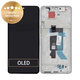 Xiaomi Poco X7 24095PCADG - LCD Display + Touchscreen Front Glas + Rahmen (Silver) - 5600030O16P00 Genuine Service Pack