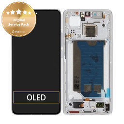 Xiaomi Poco F7 Pro 5G - LCD Display + Touchscreen Front Glas + Rahmen (Silver) - 56002200O1100 Genuine Service Pack