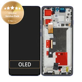Motorola Edge 60 Pro - LCD Display + Touchscreen Front Glas + Rahmen (Dazzling Blue) - 5D68C30046 Genuine Service Pack
