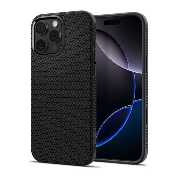 Spigen - Hülle Liquid Air "T" MagSafe für iPhone 16 Pro, Matte Black