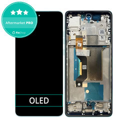 Motorola Edge 60 Fusion - LCD Display + Touchscreen Front Glas + Rahmen (Amazonite) OLED