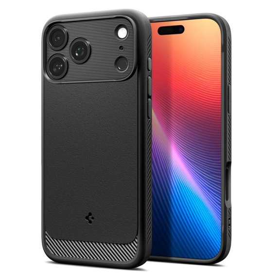 Spigen - Rugged Armor Case mit MagSafe für iPhone 17 Pro, Matte Black