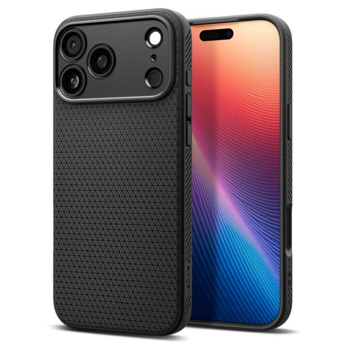 Spigen - Liquid Air Case für iPhone 17 Pro, Matte Black