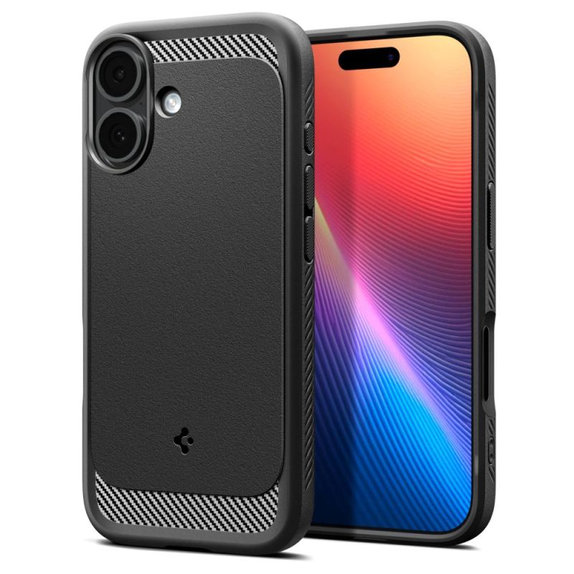 Spigen - Rugged Armor Case mit MagSafe für iPhone 17, Matte Black