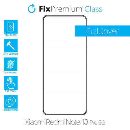 FixPremium FullCover Glass - Gehärtetes Glas für Xiaomi Redmi Note 13 Pro 5G 2312DRA50C