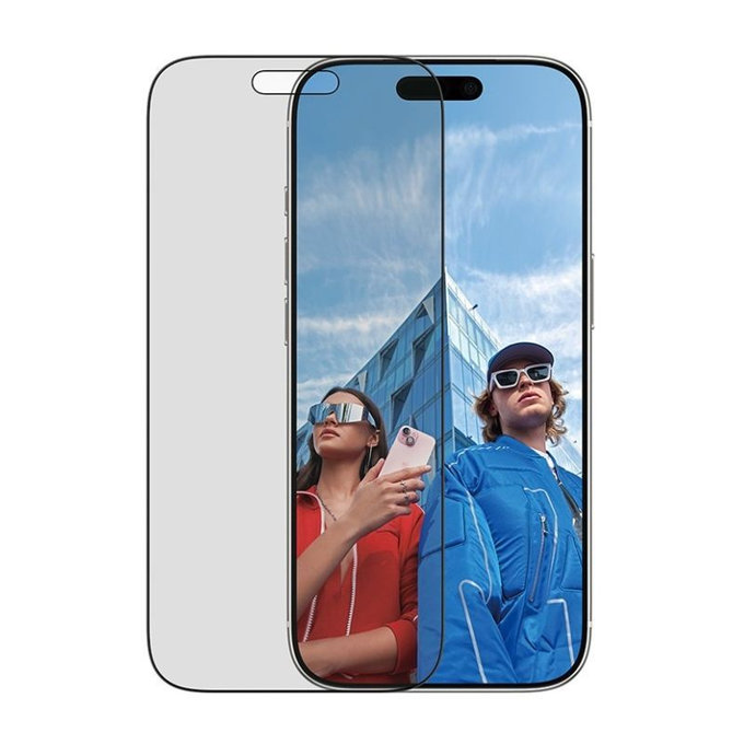 PanzerGlass - UWF 2-Way Privacy Tempered Glass mit Applikator für iPhone 17 Pro, Schwarz