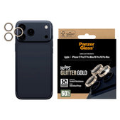 Kameralinsenschutz Hoops für iPhone 17 Pro Max/17 Pro/16 Pro Max/16 Pro, Glitter Gold, PanzerGlass