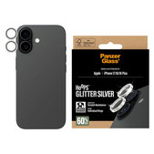Kameralinsenschutz Hoops für iPhone 17/16 Plus/16, Glitter Silver, PanzerGlass