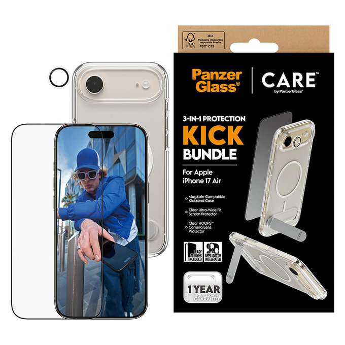 Bundle 3-in-1 Kick für iPhone Air, PanzerGlass