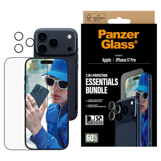 Bundle Essentials 2-in-1 für iPhone 17 Pro, PanzerGlass