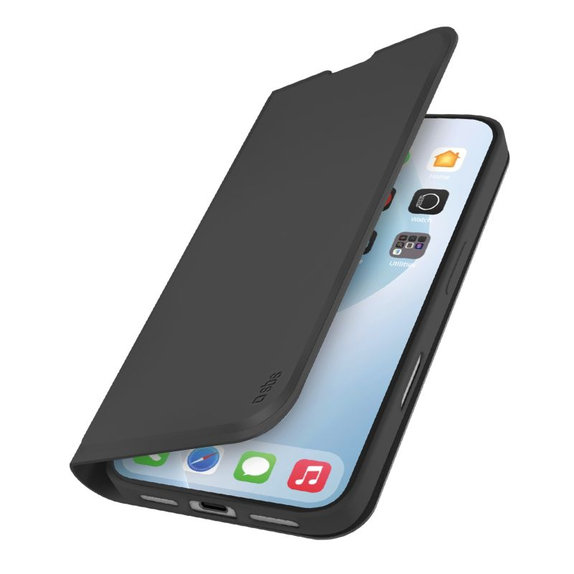 SBS - Book Wallet Smooth Case für iPhone 17 Air, Schwarz