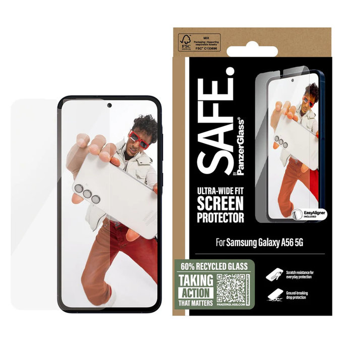 Panzerglas UWF mit Applikator für Samsung Galaxy A56 5G, Klar, SAFE by PanzerGlass