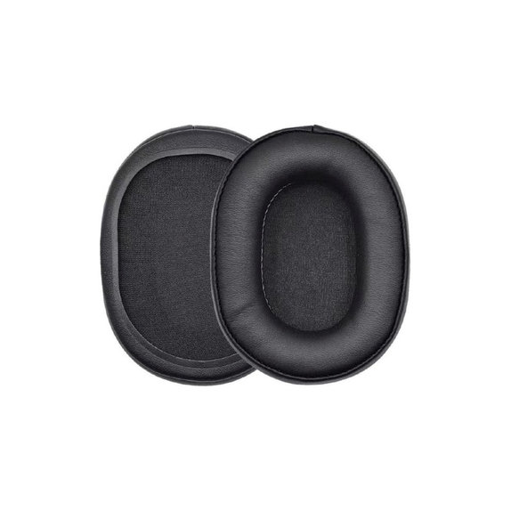 Ersatz-Ohrpolster für Audio-Technica ATH-MSR7, ATH-M50x, Memory-Schaumstoff + Leder, Schwarz, 1 Paar