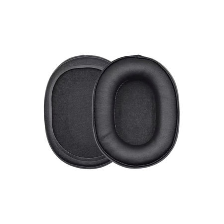 Ersatz-Ohrpolster für Audio-Technica ATH-MSR7, ATH-M50x, Memory-Schaumstoff + Leder, Schwarz, 1 Paar