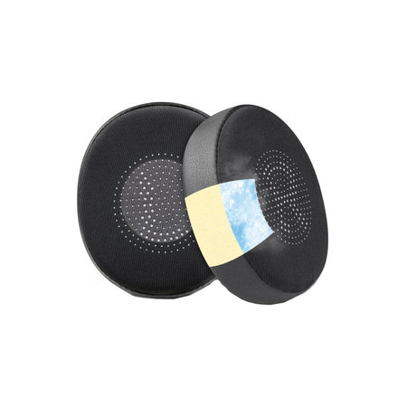 Ersatz-Ohrpolster für Jabra Evolve2 40, 65 UC/MS, Elite 45h, Memory-Schaumstoff + PU-Leder + Textil, Schwarz, Kühlgel, 1 Paar