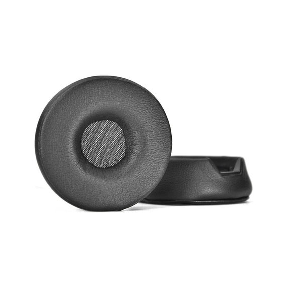 Ersatz-Ohrpolster für Jabra Engage 55, 65, 75 (Stereo), Memory-Schaumstoff + Leder, Schwarz, 1 Paar