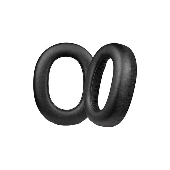 Ersatz-Ohrpolster für Jabra Elite 85H, Memory-Schaumstoff + PU-Leder, Schwarz, 1 Paar