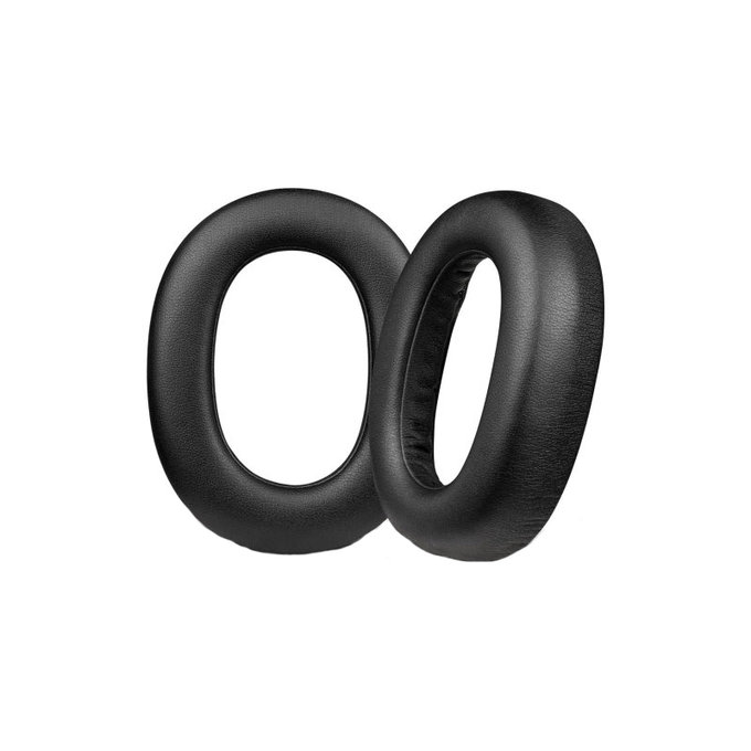 Ersatz-Ohrpolster für Jabra Elite 85H, Memory-Schaumstoff + PU-Leder, Schwarz, 1 Paar