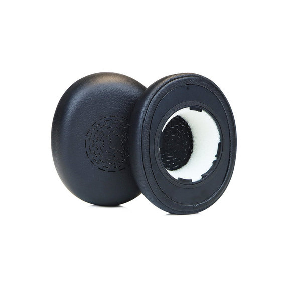 Ersatz-Ohrpolster für Jabra Evolve2 65 UC/MS (Flex), Memory-Schaumstoff + PU-Leder, Schwarz, 1 Paar