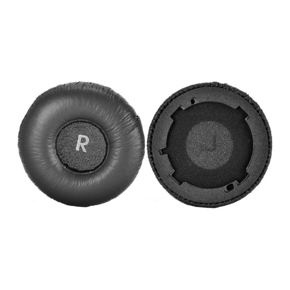 Ersatz-Ohrpolster für JBL Tune 600BTNC, Memory-Schaumstoff + Leder, Schwarz, 1 Paar