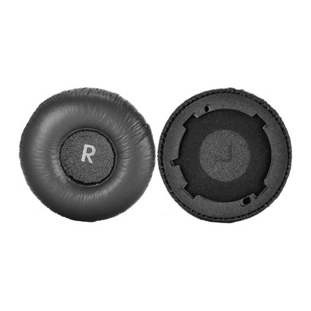 Ersatz-Ohrpolster für JBL Tune 600BTNC, Memory-Schaumstoff + Leder, Schwarz, 1 Paar