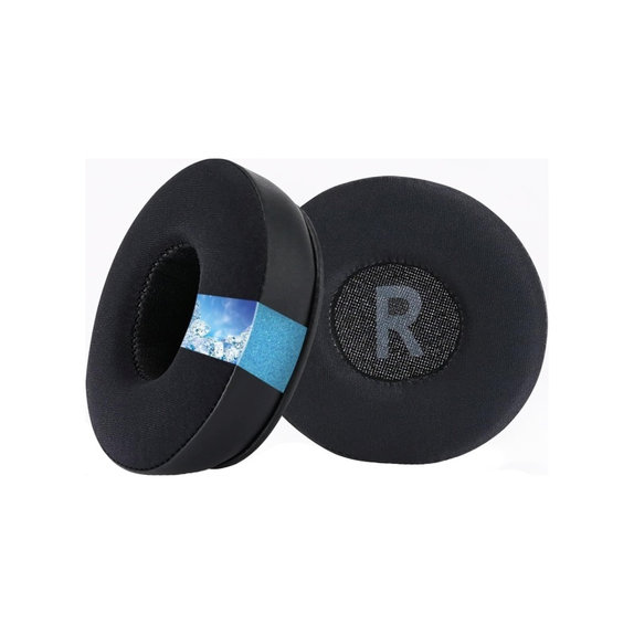 Ersatz-Ohrpolster für JBL JR300, T450BT, T500BT, T600, Memory-Schaumstoff + Leder + Textil, Schwarz, Kühlgel, 1 Paar