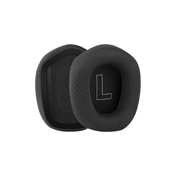 Ersatz-Ohrpolster für Logitech G335, G733, Memory-Schaumstoff + Textil, Schwarz, 1 Paar
