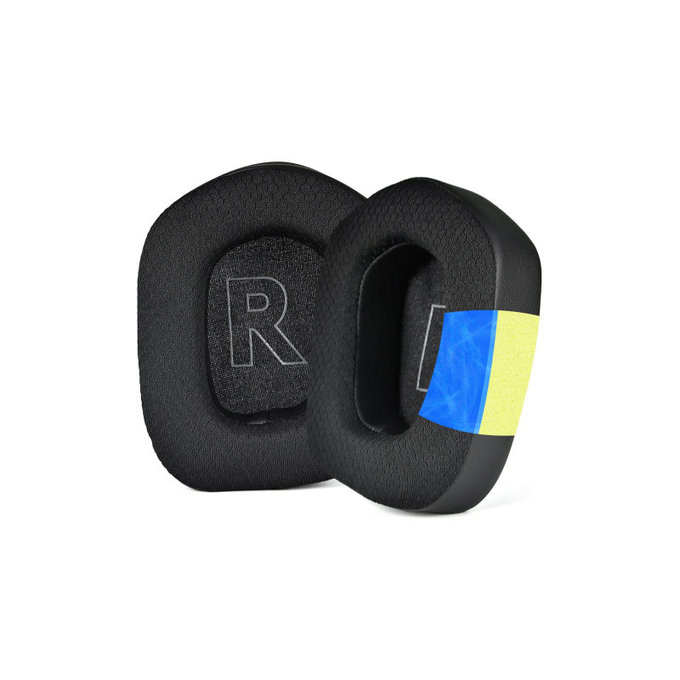 Ersatz-Ohrpolster für Logitech G733, Memory-Schaumstoff + Textil + Leder, Schwarz, Kühlgel, 1 Paar