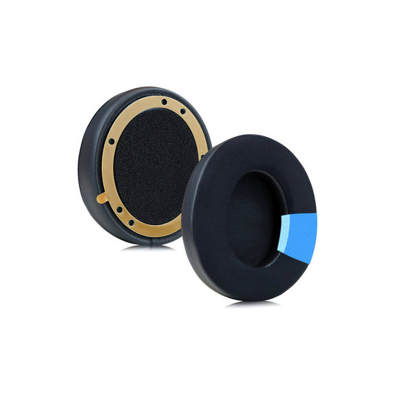 Ersatz-Ohrpolster für Beats Studio Pro, Memory-Schaumstoff + Textil + Leder, Schwarz, Kühlgel, 1 Paar