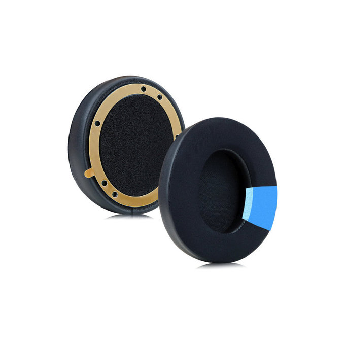 Ersatz-Ohrpolster für Beats Studio Pro, Memory-Schaumstoff + Textil + Leder, Schwarz, Kühlgel, 1 Paar