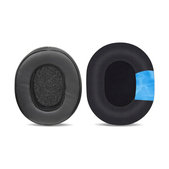 Ersatz-Ohrpolster für Skullcandy Hesh 3.0, Crusher, Venue, Memory-Schaumstoff + Leder + Textil, Schwarz, Kühlgel, 1 Paar
