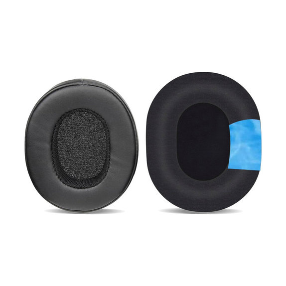 Ersatz-Ohrpolster für Skullcandy Hesh 3.0, Crusher, Venue, Memory-Schaumstoff + Leder + Textil, Schwarz, Kühlgel, 1 Paar