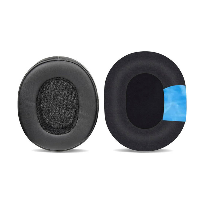Ersatz-Ohrpolster für Skullcandy Hesh 3.0, Crusher, Venue, Memory-Schaumstoff + Leder + Textil, Schwarz, Kühlgel, 1 Paar