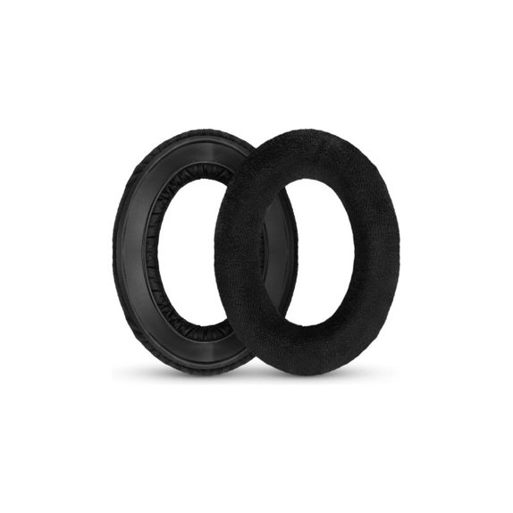 Ersatz-Ohrpolster für Sennheiser HD545, HD600, HD650, Memory-Schaumstoff + Textil, Schwarz, 1 Paar