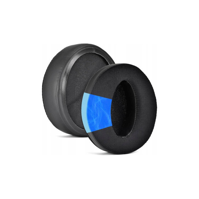 Ersatz-Ohrpolster für Sennheiser HD4.50, Memory-Schaumstoff + Textil + Leder, Schwarz, Kühlgel, 1 Paar