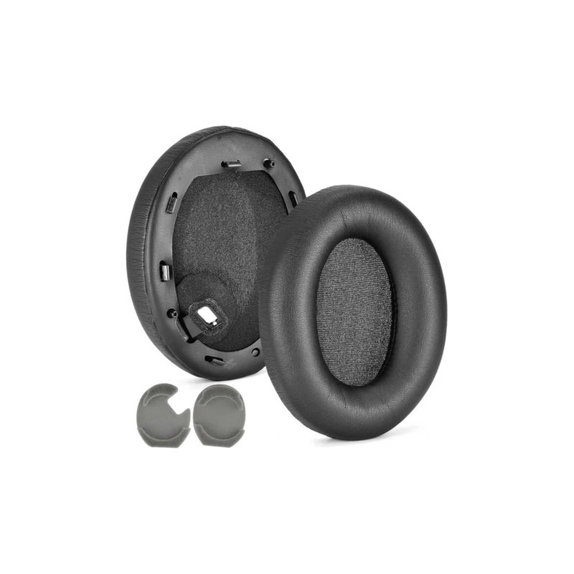 Ersatz-Ohrpolster für Sony WH-1000XM4, Memory-Schaumstoff + Leder, Schwarz, 1 Paar
