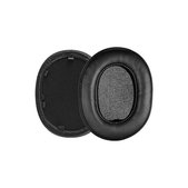 Ersatz-Ohrpolster für Sony WH-1000XM5, Memory-Schaumstoff + Leder, Schwarz, 1 Paar
