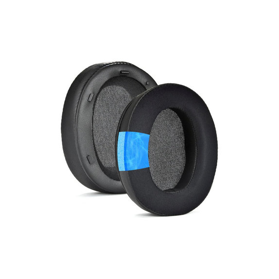 Ersatz-Ohrpolster für Sony WH-XB910N, Memory-Schaumstoff + Textil + Leder, Schwarz, Kühlgel, 1 Paar