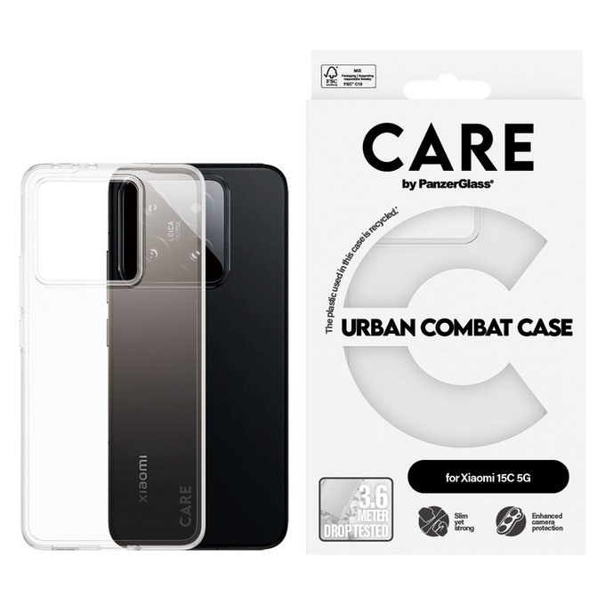 Hülle Urban Combat für Xiaomi 15C 5G, Transparent, PanzerGlass