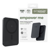 Kabellose PowerBank 5000 mAh, 20 W, kompatibel mit MagSafe, Qi2/USB-C, Space Black, empower