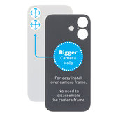 Apple iPhone 17 - Backcover Glas Vergrössertes Ringloch für die Kamera (White)