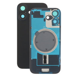 Apple iPhone 17 - Rückgehäuseglas + Kameraglas + Metallplatte + Magsafe-Magnet (Black)