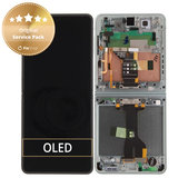 Samsung Galaxy Z Flip 7 F766B - LCD Display + Touchscreen Front Glas + Rahmen (Mint) - GH82-37581E Genuine Service Pack