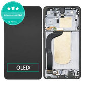 Samsung Galaxy S25 Edge - LCD Display + Touchscreen Front Glas + Rahmen (Titanium Jetblack) OLED