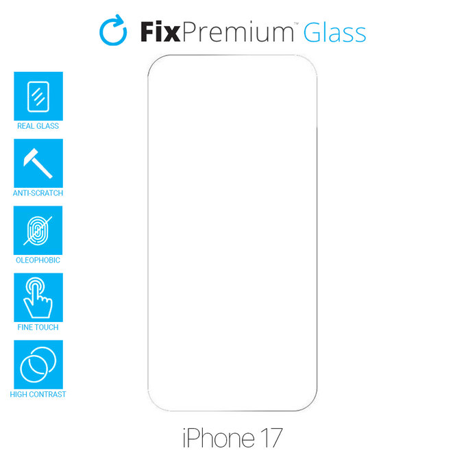 FixPremium Glass - Gehärtetes Glas für iPhone 17