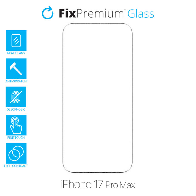 FixPremium Glass - Gehärtetes Glas für iPhone 17 Pro Max