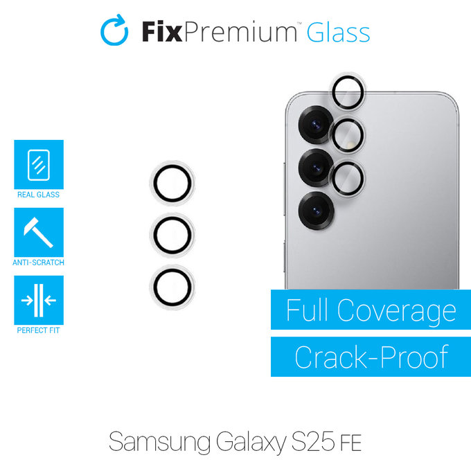 FixPremium Glass - Gehärtetes Glas für Rückkamera ohne Rahmen für Samsung S25 FE