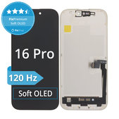 Apple iPhone 16 Pro - LCD Display + Touchscreen Front Glas + Rahmen Soft OLED FixPremium 120Hz