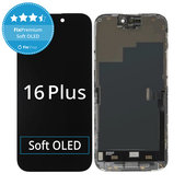 Display Soft OLED für iPhone 16 Plus - Touchscreen + Rahmen, DIAGNOSTIC