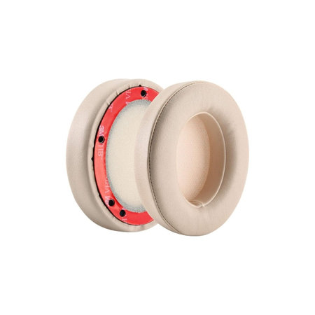 Ersatz-Ohrpolster für Beats Studio 2.0 und 3.0, Memory-Schaumstoff + PU-Leder, Beige, 1 Paar